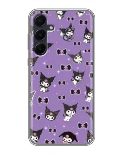 Чехол для Samsung Galaxy A55 с картинкой «Kuromi — паттерн»