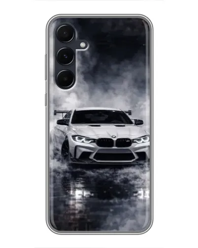 Чехол для Samsung Galaxy A55 с картинкой «BMW сквозь туман»