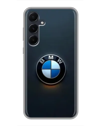 Чехол для Samsung Galaxy A55 с картинкой «Логотип BMW — минимализм»