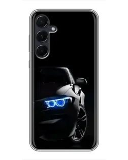 Чехол для Samsung Galaxy A55 с картинкой «BMW — ночной взгляд»