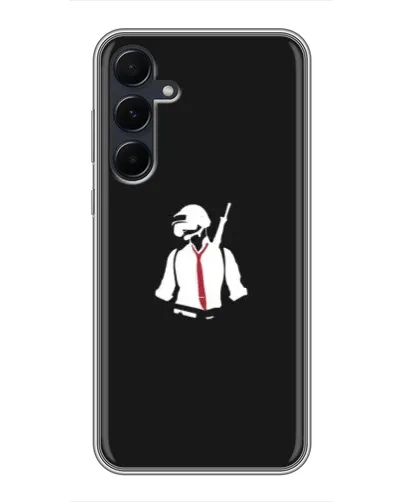 Чехол для Samsung Galaxy A55 с картинкой «PUBG — силуэт воина» Чехол для Samsung Galaxy A55 с картинкой «PUBG — силуэт воина»