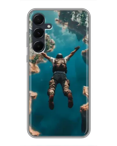 Чехол для Samsung Galaxy A55 с картинкой «PUBG — свободное падение» Чехол для Samsung Galaxy A55 с картинкой «PUBG — свободное падение»