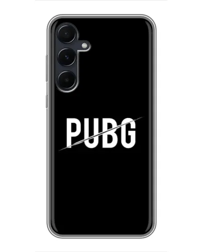 Чехол для Samsung Galaxy A55 с картинкой «PUBG — белый логотип» Чехол для Samsung Galaxy A55 с картинкой «PUBG — белый логотип»