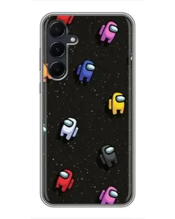 Чехол для Samsung Galaxy A55 с картинкой «Космический паттерн Among Us» Чехол для Samsung Galaxy A55 с картинкой «Космический паттерн Among Us»