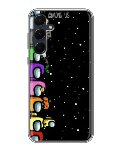 Чехол для Samsung Galaxy A55 с картинкой «Команда Among Us»