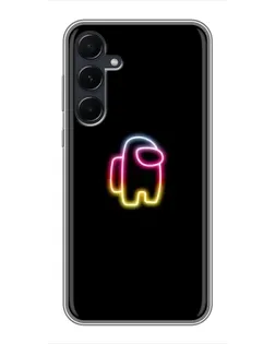 Чехол для Samsung Galaxy A55 с картинкой «Among Us градиент»