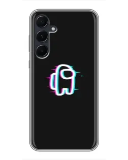 Чехол для Samsung Galaxy A55 с картинкой «Among Us неон»