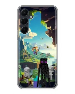 Чехол для Samsung Galaxy A55 с картинкой «Эндермен в лесу» Чехол для Samsung Galaxy A55 с картинкой «Эндермен в лесу»