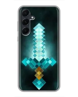 Чехол для Samsung Galaxy A55 с картинкой «Алмазный меч неон» Чехол для Samsung Galaxy A55 с картинкой «Алмазный меч неон»