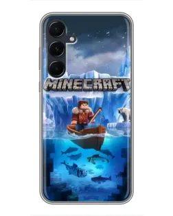 Чехол для Samsung Galaxy A55 с картинкой «Minecraft ледяной мир» Чехол для Samsung Galaxy A55 с картинкой «Minecraft ледяной мир»