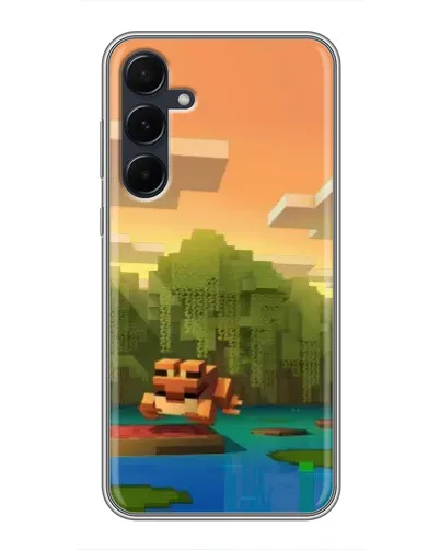 Чехол для Samsung Galaxy A55 с картинкой «Майнкрафт закат солнца» Чехол для Samsung Galaxy A55 с картинкой «Майнкрафт закат солнца»