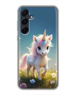 Чехол для Samsung Galaxy A55 с картинкой «Единорог на поляне» Чехол для Samsung Galaxy A55 с картинкой «Единорог на поляне»
