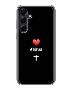 Чехол для Samsung Galaxy A55 с картинкой «Сердце - Jesus» Чехол для Samsung Galaxy A55 с картинкой «Сердце - Jesus»