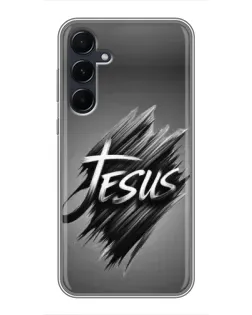 Чехол для Samsung Galaxy A55 с картинкой «Надпись Jesus Graffiti»