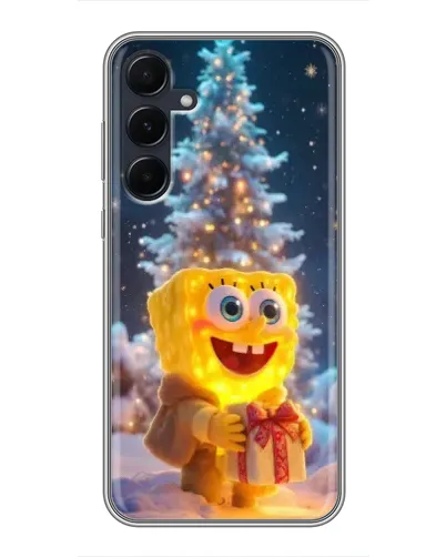 Чехол для Samsung Galaxy A55 с картинкой «Рождественский Спанч Боб» Чехол для Samsung Galaxy A55 с картинкой «Рождественский Спанч Боб»