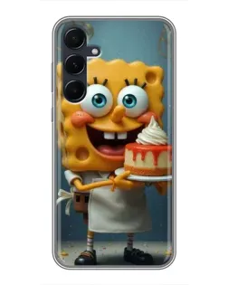 Чехол для Samsung Galaxy A55 с картинкой «Повар Спанч Боб»