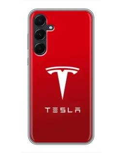 Чехол для Samsung Galaxy A55 с картинкой «Tesla Red Classic»