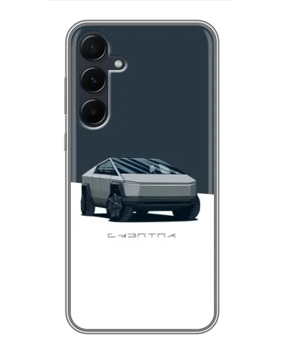 Чехол для Samsung Galaxy A55 с картинкой «Серебристый Cybertruck Tesla» Чехол для Samsung Galaxy A55 с картинкой «Серебристый Cybertruck Tesla»