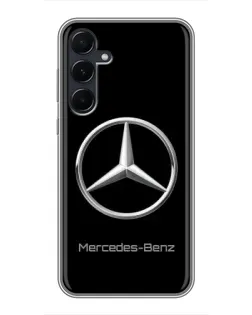 Чехол для Samsung Galaxy A55 с картинкой «Mercedes Silver Logo»