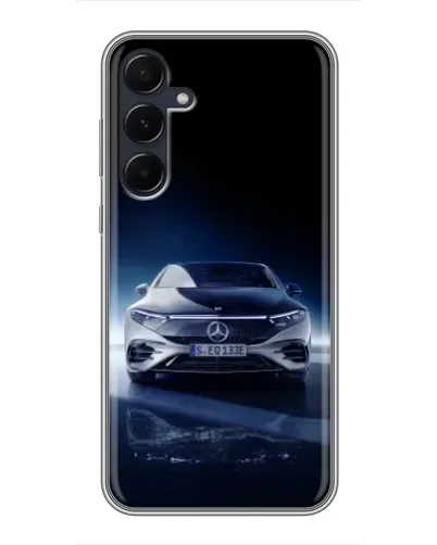 Чехол для Samsung Galaxy A55 с картинкой «Ночной Mercedes EQ»