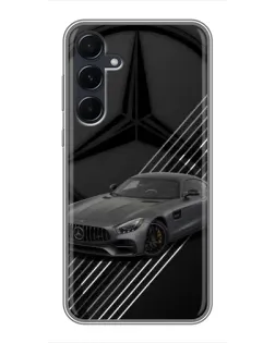 Чехол для Samsung Galaxy A55 с картинкой «Mercedes AMG — графика»
