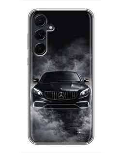 Чехол для Samsung Galaxy A55 с картинкой «Mercedes в дыму»