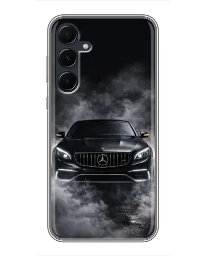 Чехол для Samsung Galaxy A55 с картинкой «Mercedes в дыму»