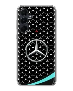 Чехол для Samsung Galaxy A55 с картинкой «Mercedes — бирюзовый акцент»