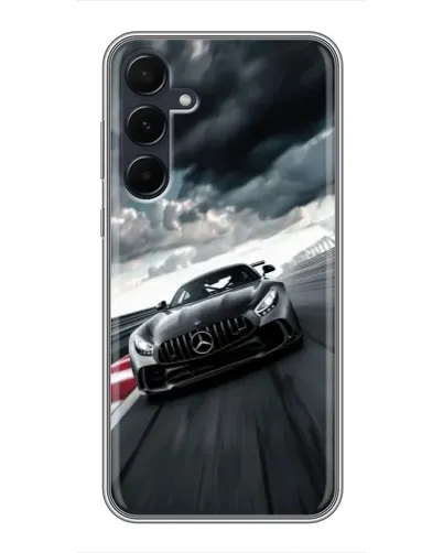 Чехол для Samsung Galaxy A55 с картинкой «Гоночный Mercedes AMG»