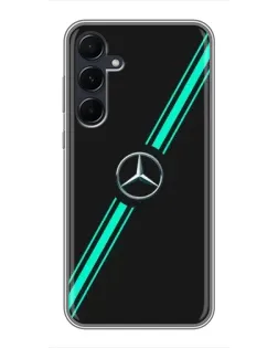 Чехол для Samsung Galaxy A55 с картинкой «Спортивные линии Mercedes»