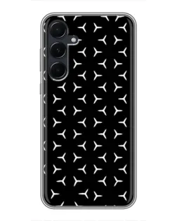 Чехол для Samsung Galaxy A55 с картинкой «Mercedes паттерн звезд»