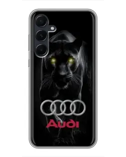 Чехол для Samsung Galaxy A55 с картинкой «Пантера и Audi» Чехол для Samsung Galaxy A55 с картинкой «Пантера и Audi»