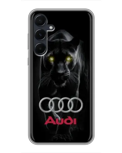 Чехол для Samsung Galaxy A55 с картинкой «Пантера и Audi» Чехол для Samsung Galaxy A55 с картинкой «Пантера и Audi»