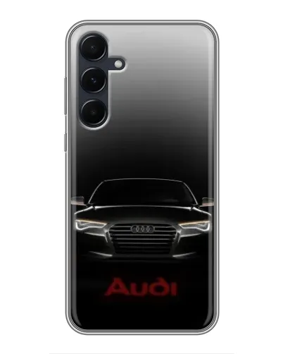 Чехол для Samsung Galaxy A55 с картинкой «Audi — градиентный контур» Чехол для Samsung Galaxy A55 с картинкой «Audi — градиентный контур»