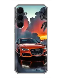 Чехол для Samsung Galaxy A55 с картинкой «Audi — закат» Чехол для Samsung Galaxy A55 с картинкой «Audi — закат»