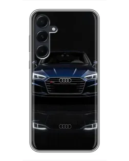 Чехол для Samsung Galaxy A55 с картинкой «Audi — ночное отражение» Чехол для Samsung Galaxy A55 с картинкой «Audi — ночное отражение»