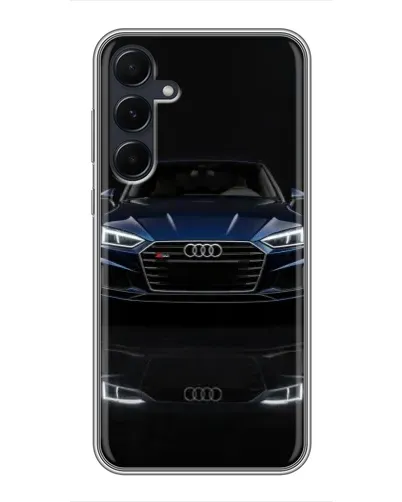 Чехол для Samsung Galaxy A55 с картинкой «Audi — ночное отражение» Чехол для Samsung Galaxy A55 с картинкой «Audi — ночное отражение»