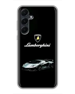 Чехол для Samsung Galaxy A55 с картинкой «Логотип Lamborghini классика»