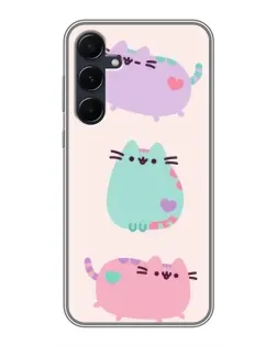 Чехол для Samsung Galaxy A55 с картинкой «Pusheen трио» Чехол для Samsung Galaxy A55 с картинкой «Pusheen трио»