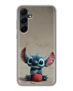 Чехол для Samsung Galaxy A55 с картинкой «Стич на коричневом фоне» Чехол для Samsung Galaxy A55 с картинкой «Стич на коричневом фоне»