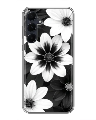 Чехол для Samsung Galaxy A55 с картинкой «Монохромные астры» Чехол для Samsung Galaxy A55 с картинкой «Монохромные астры»