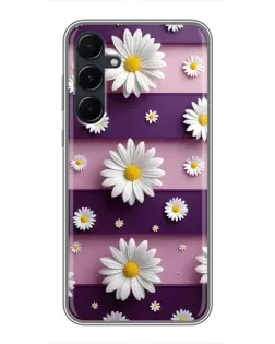 Чехол для Samsung Galaxy A55 с картинкой «Ромашки на фиолетовом» Чехол для Samsung Galaxy A55 с картинкой «Ромашки на фиолетовом»