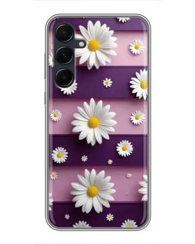 Чехол для Samsung Galaxy A55 с картинкой «Ромашки на фиолетовом» Чехол для Samsung Galaxy A55 с картинкой «Ромашки на фиолетовом»