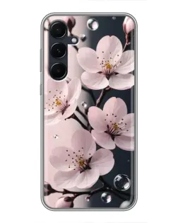 Чехол для Samsung Galaxy A55 с картинкой «Нежная сакура и капли» Чехол для Samsung Galaxy A55 с картинкой «Нежная сакура и капли»