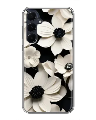 Чехол для Samsung Galaxy A55 с картинкой «Объемные белые цветы» Чехол для Samsung Galaxy A55 с картинкой «Объемные белые цветы»