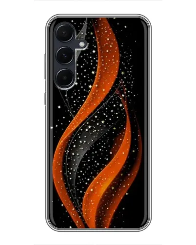 Чехол для Samsung Galaxy A55 с картинкой «Огненная звездная волна»