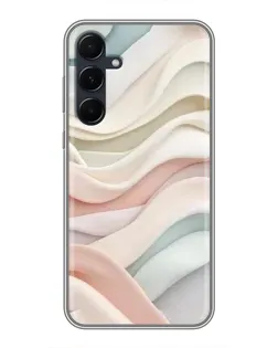 Чехол для Samsung Galaxy A55 с картинкой «Пастельные нежные волны»