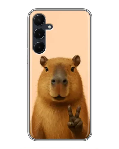 Чехол для Samsung Galaxy A55 с картинкой «Капибара виктория» Чехол для Samsung Galaxy A55 с картинкой «Капибара виктория»