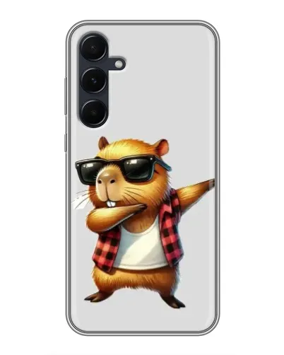 Чехол для Samsung Galaxy A55 с картинкой «Капибара рэпер даб» Чехол для Samsung Galaxy A55 с картинкой «Капибара рэпер даб»