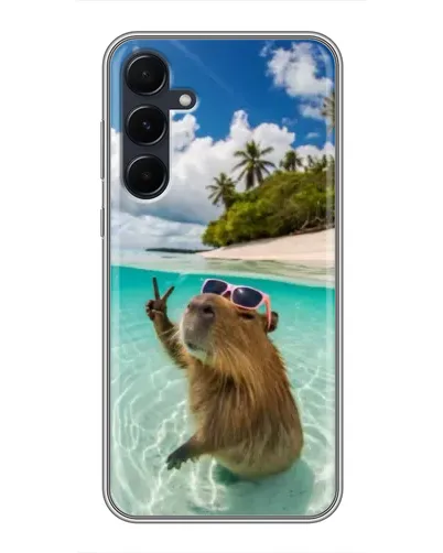 Чехол для Samsung Galaxy A55 с картинкой «Капибара на море» Чехол для Samsung Galaxy A55 с картинкой «Капибара на море»